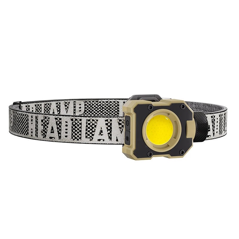 Bikight Multifunctional COB Headlamp Magnetic Adjustable 90 Degree Type-C Rechargeable Red Light for Outdoor Camping Emergency Repair Work Light