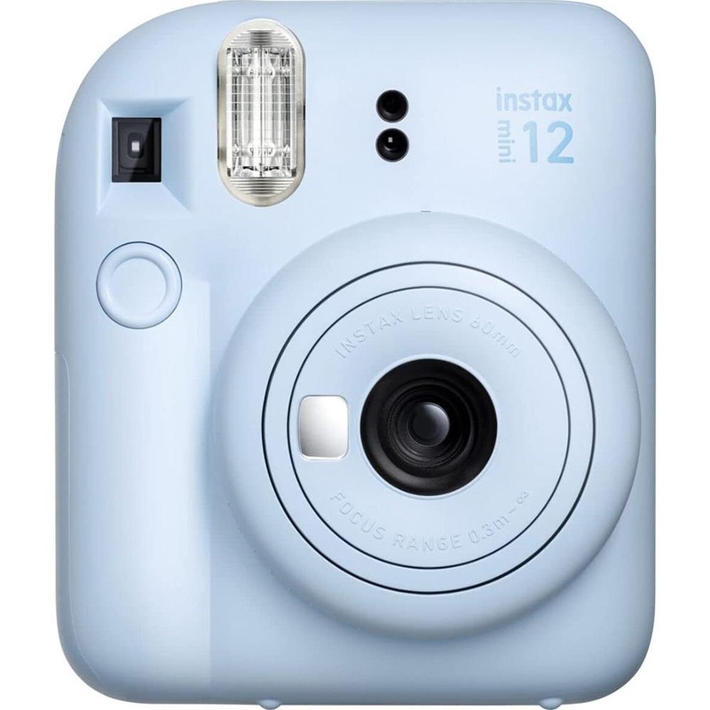 Fujifilm Instax Mini 12 Instant Camera Blue with Holiday Photo Bundle Open Box