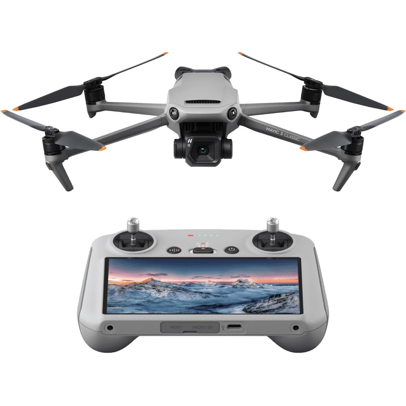 DJI Mavic 3 Classic (DJI RC), Drone with 4/3 CMOS Hasselblad Camera, 5.1K HD Video, 46 Mins Flight Time, Omnidirectional Obstacle Sensing, Smart Return to Home, FAA Remote ID Compliant
