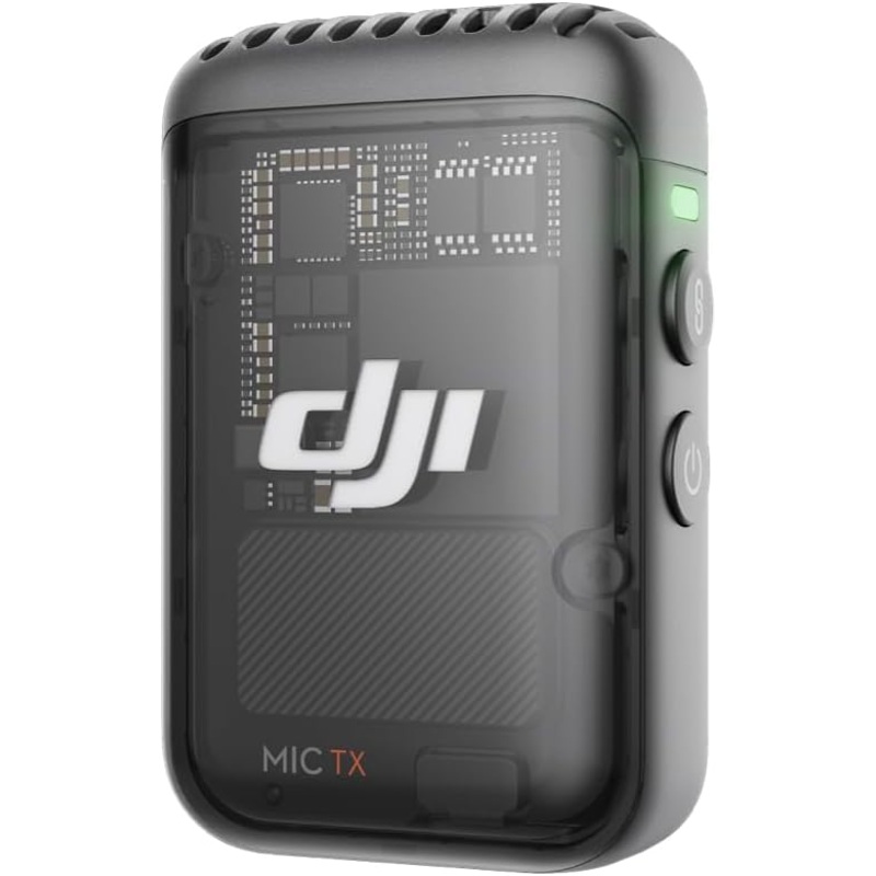 DJI Mic 2 Transmitter (Shadow Black), Wireless Microphone with Intelligent Noise Cancelling, 14-Hour Internal Recording, 6-Hour Battery, Magnetic Attachment, Bluetooth Microphone, YouTube, Vlogs