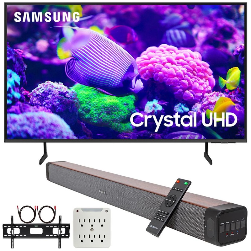 Samsung DU7200 75" Crystal 4K UHD Smart TV (2024) + Premium Soundbar + Mount Kit