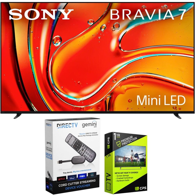 Sony BRAVIA 7 85" 4K QLED Mini-LED TV 2024 Bundle with Redeemable DIRECTV Gemini Air