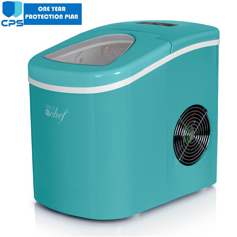 Deco Chef Compact Electric Ice Maker Turquoise with 1 Year Extended Warranty