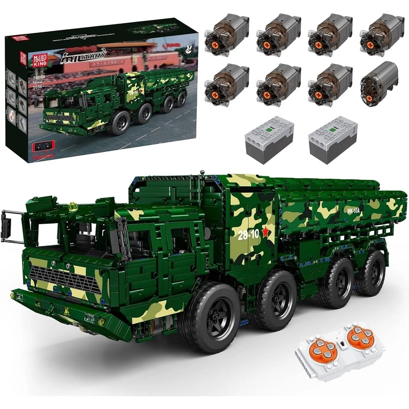 Mould King 20008 CJ-10 Military Cruise Missile Truck Building Mechanical Remote