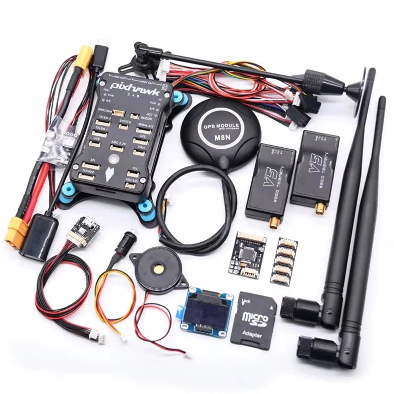 Pixhawk PX4 2.4.8 Flight Controller 32-Bit Autopilot with Safety Switch & Buzzer 915V1 100MW PackageA