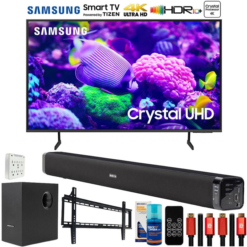 Samsung DU7200 50" Crystal 4K UHD Smart TV (2024) with Deco Gear Home Theater Bundle