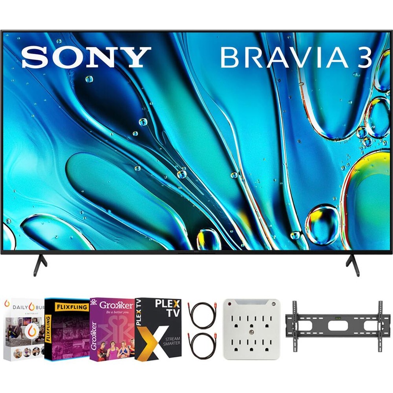 Sony BRAVIA 3 K50S30 50" 4K HDR Smart LED TV (2024) with Movies Streaming Pack