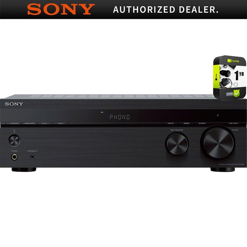 Sony STRDH190 2-Ch Stereo Receiver w/ Phono Inputs & Bluetooth +Warranty Bundle
