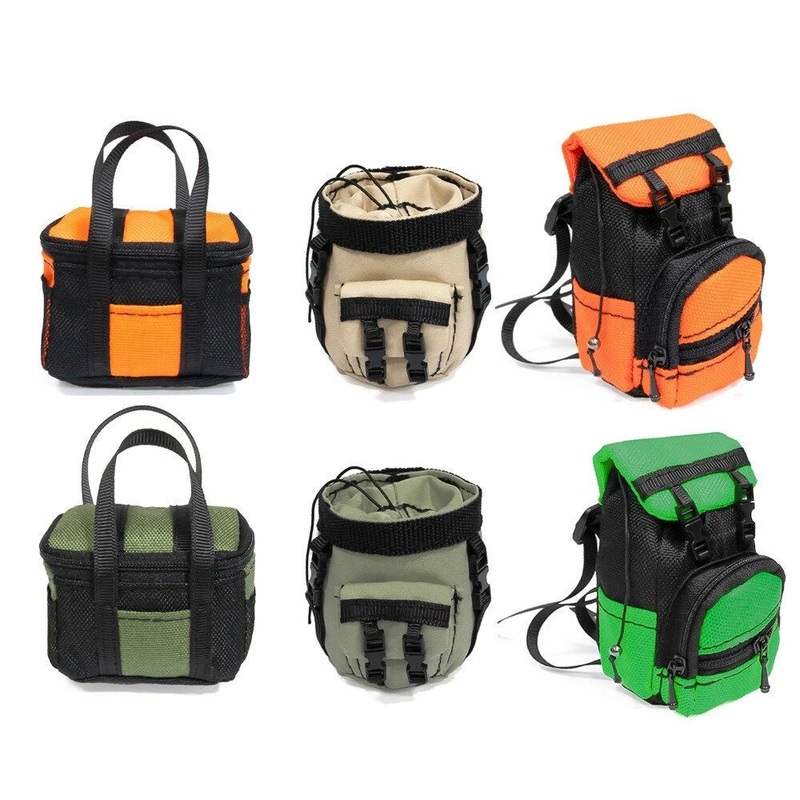 1/8 1/10 Rock Crawler RC Car Parts Simulation Storage Luggage Bag Backpack Handbag Vehicles Models Decoration DIY Spare Accessories Orange
