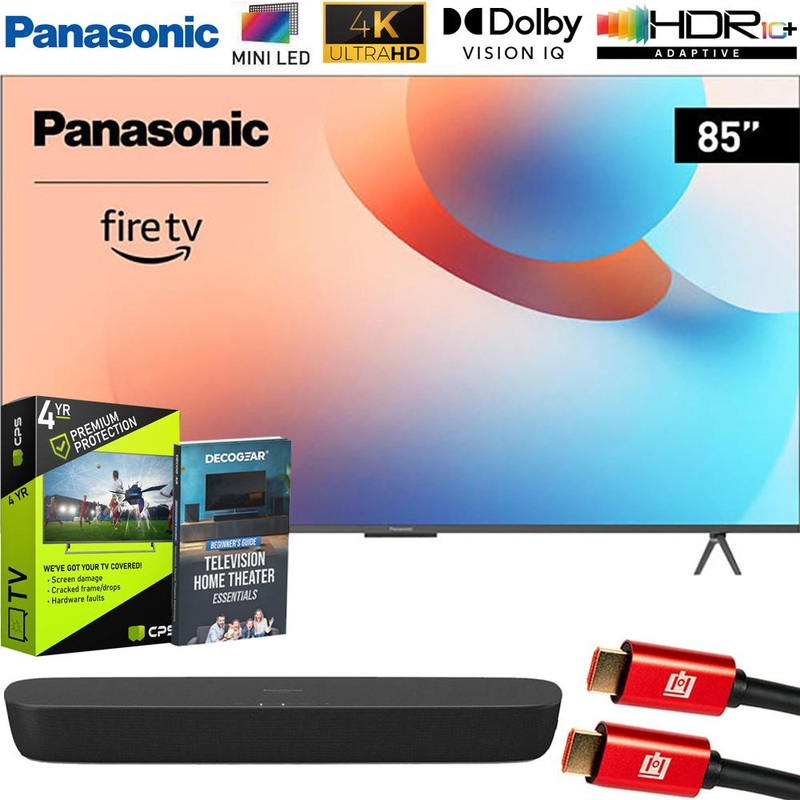 Panasonic W95 85" Mini LED 4K UHD Smart Fire TV (2024) + HTB200 Compact Soundbar Bundle
