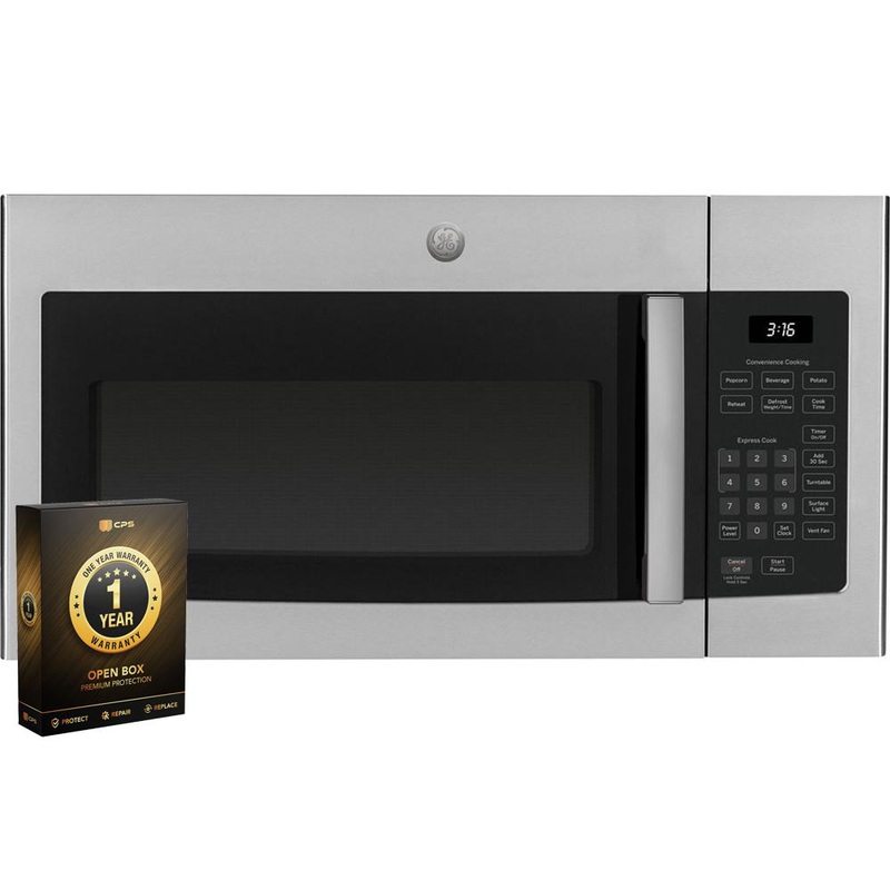 GE 1.6 Cu. Ft. Over-the-Range Microwave Oven Steel (Open Box) + 1 Year Warranty