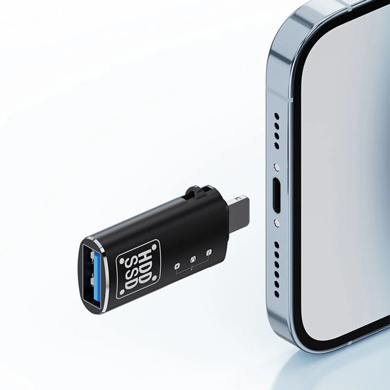 Type-C to Lightnings OTG Adapter Fast Data Transfer Fast Charging Supported Type-C Female To Lightnings Male Connector for Phone U Disk Earphones