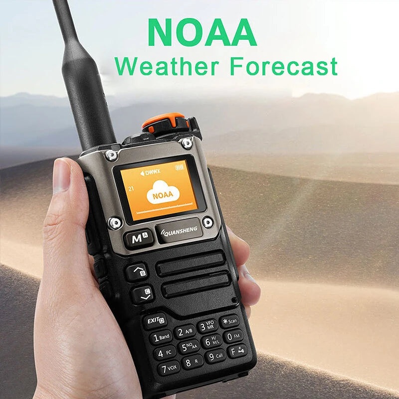 2Pcs Quansheng UV-K58 5W Walkie Talkie Air Band Radio UHF VHF DTMF FM Scrambler NOAA Wireless Frequency Two-Way Handheld Portable Radio