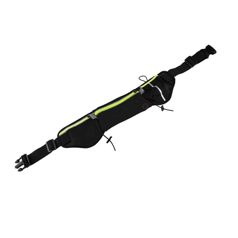 Deco Essentials Sport Zippered Waist Belt with Storage Bags and Bottle Holder
