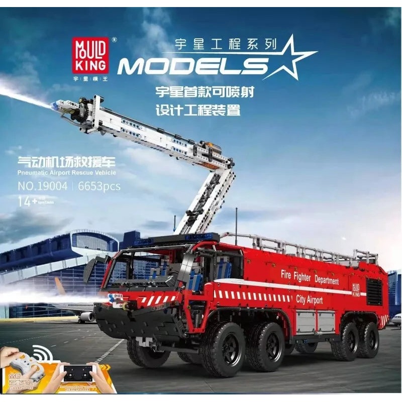 MouldKing 19004 Airport Rescue Vehicle with motor Toy 6653 pcs