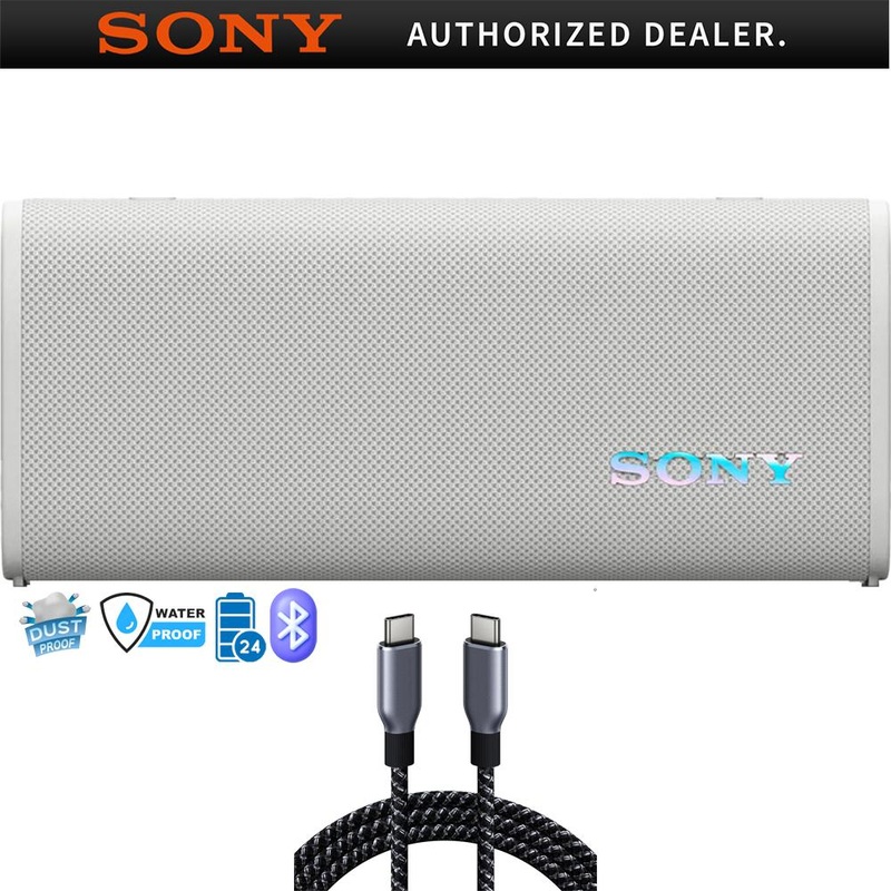 Sony ULT Field 3 Wireless Portable BT Speaker + 6 Ft Braided USB-C to USB-C Cable