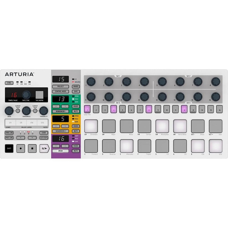 Arturia BeatStep Pro 16-Pad MIDI Controller and Sequencer, White