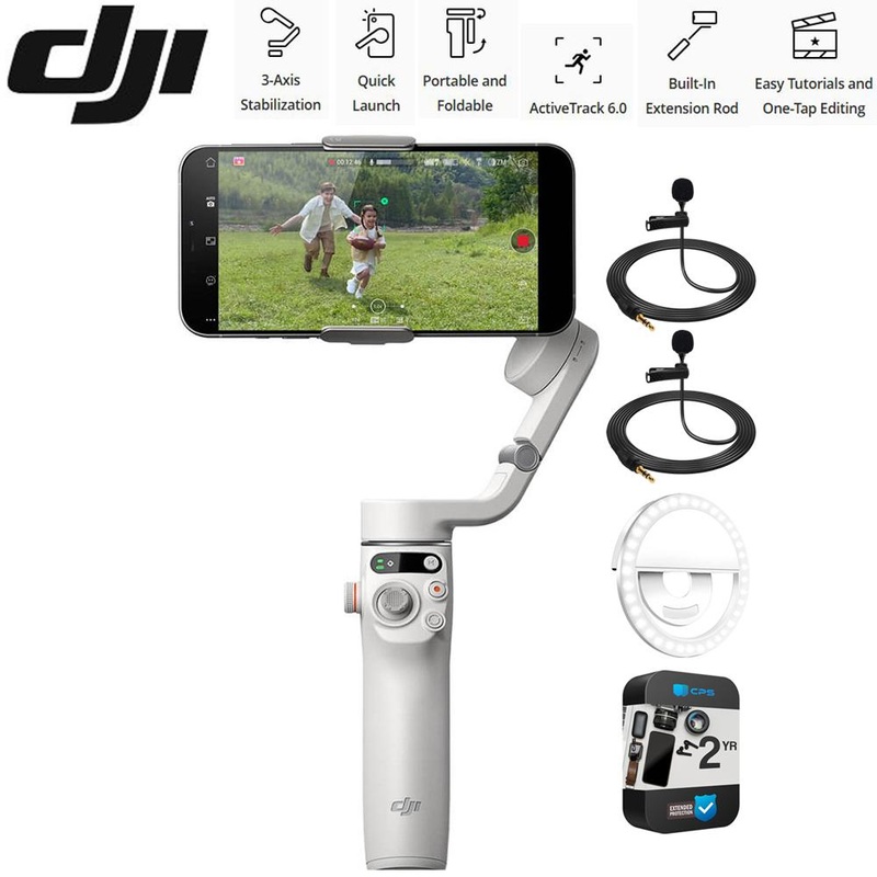 DJI Osmo Mobile 6 Smartphone Gimbal 3-Axis Stabilizer Gray + 2Yr Warranty Bundle