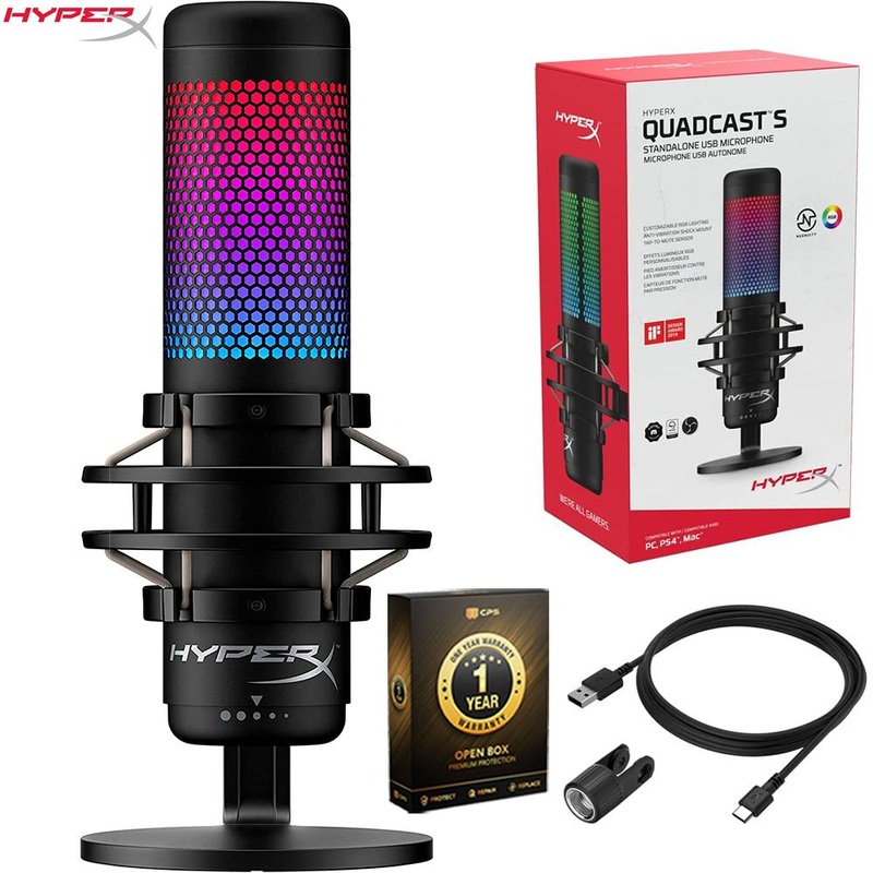 HyperX QuadCast S Standalone USB Condenser Microphone (Open Box) +1 Year Warranty