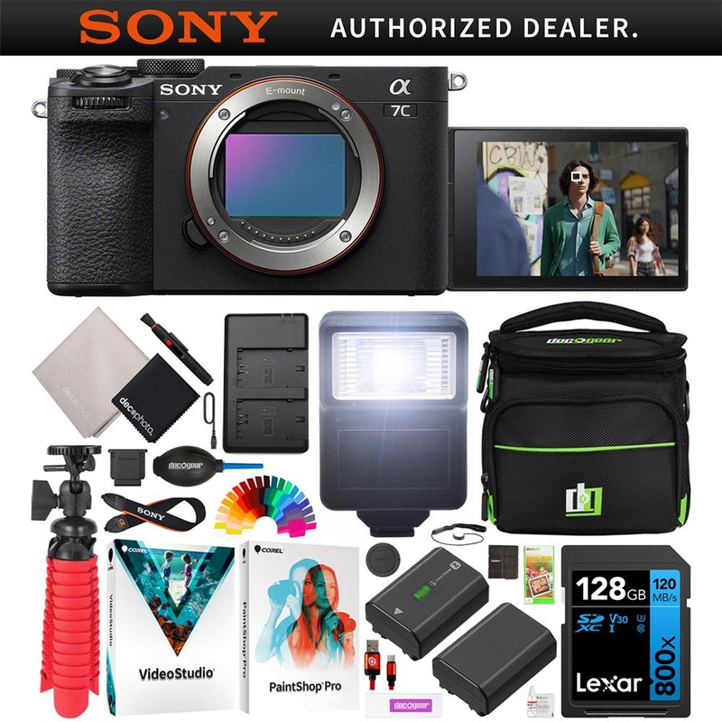 Sony a7C II Full Frame Mirrorless Camera Body Black + Bag & Essentials Kit Bundle