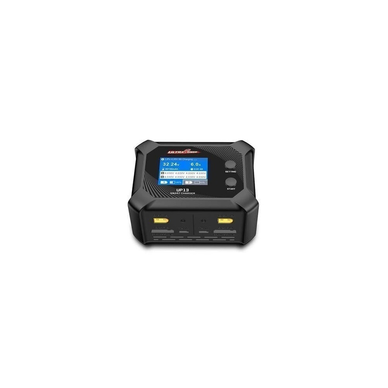 UltraPower UP13 AC 200W 2.4Inch IPS LCD Screen Fast Charging Support Dual-channel Smart Charger for 2-8S LiHV/LiPo/LiFe/Lilon Battery