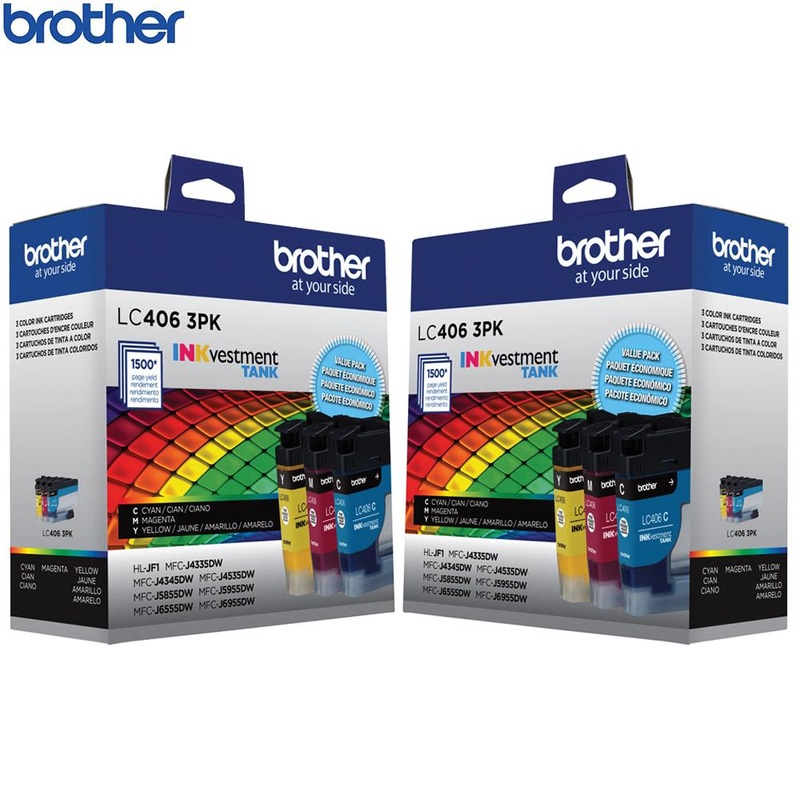 Brother INKvestment LC4063PKS Tank Standard-yield Ink 3 Color 2 Pack