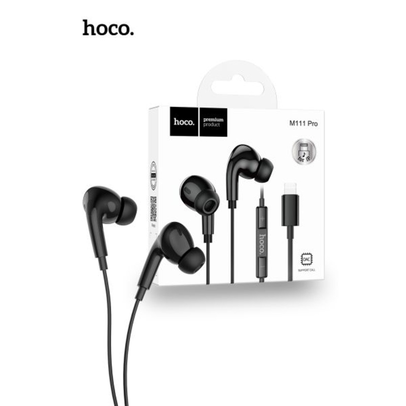 Hoco M111 Pro Plug And Play Primero Digital Lightning Handsfree White