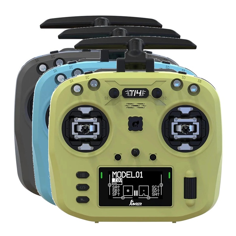 Jumper T14 Macarone ELRS 1W 2.4GHz VS-M HALL Sensor Gimbals 2.42" OLED Screen EdgeTX RC Transmitter - Choose Color Grey
