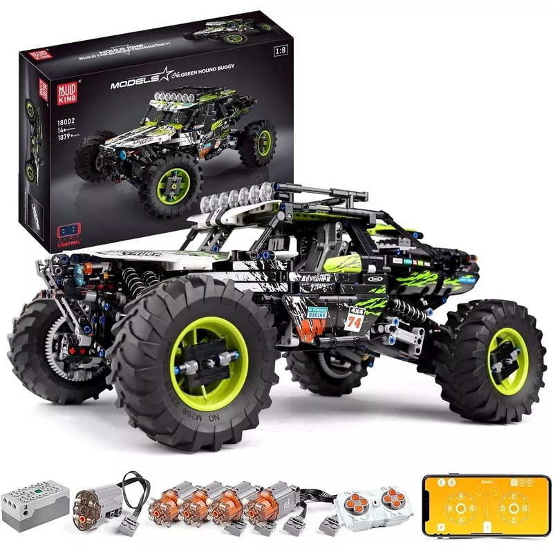 Mould King 18002 RC Climbing Car Building Kits for Boys 1879 Pcs Stem Remote Car