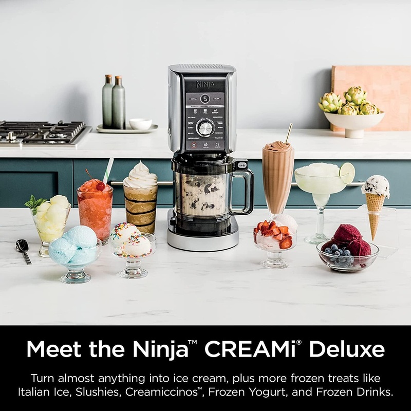 Ninja CREAMi Deluxe 11-in-1 XL Ice Cream Maker, Lavender (NC551) - Refurbished