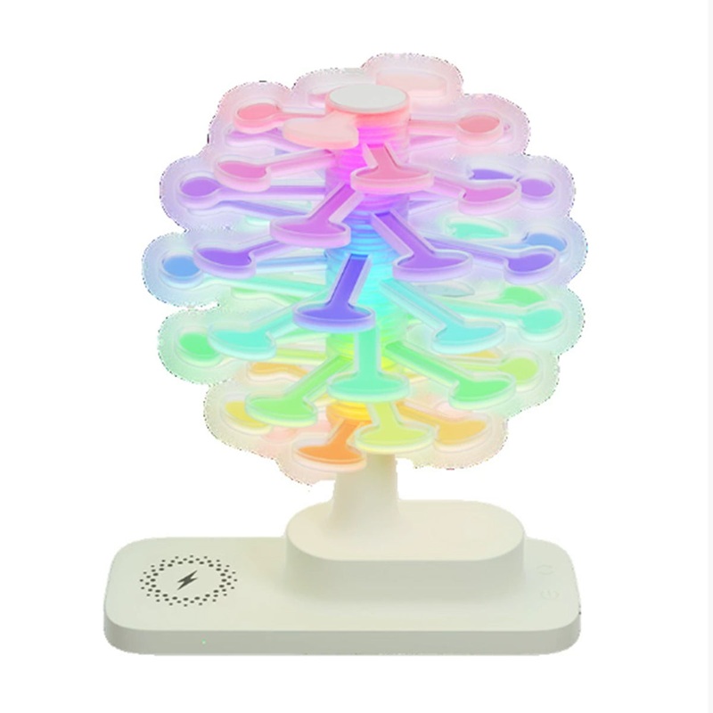 Wireless Fast Charging Spiral Tree Night Light Creative Desktop Lamp, Ambient Bedroom Decor