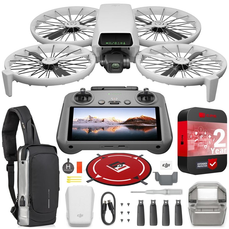 DJI Flip Drone Quadcopter 4K UHD Video Kit with RC 2 Screen Remote +Accessory Bundle