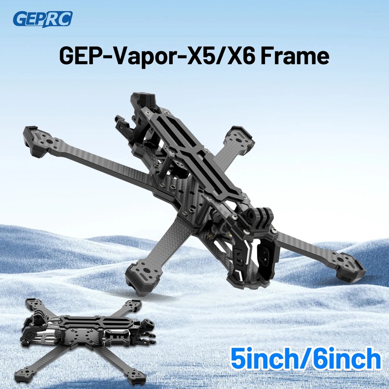 GEPRC GEP-Vapor-X5/X6 Frame 5-6inch Drone Carbon Fiber RC FPV Quadcopter Helicopter Replacement Accessories for Vapor-X Drones Vapor X5 Frame