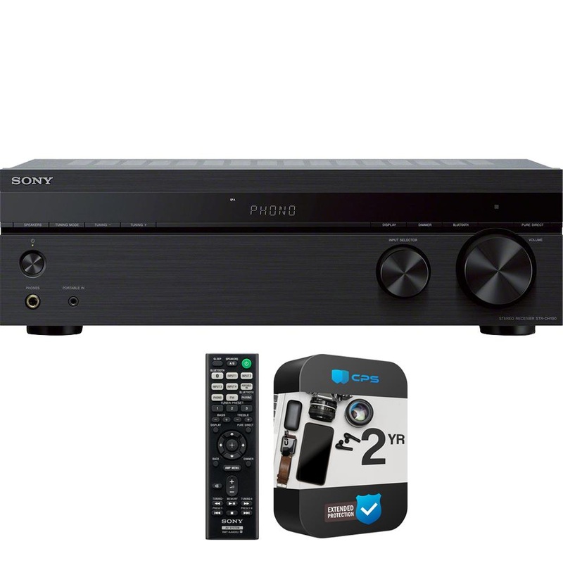 Sony STRDH190 2-Ch Stereo Receiver with Phono Inputs and BT + 2-Year Protection Pack
