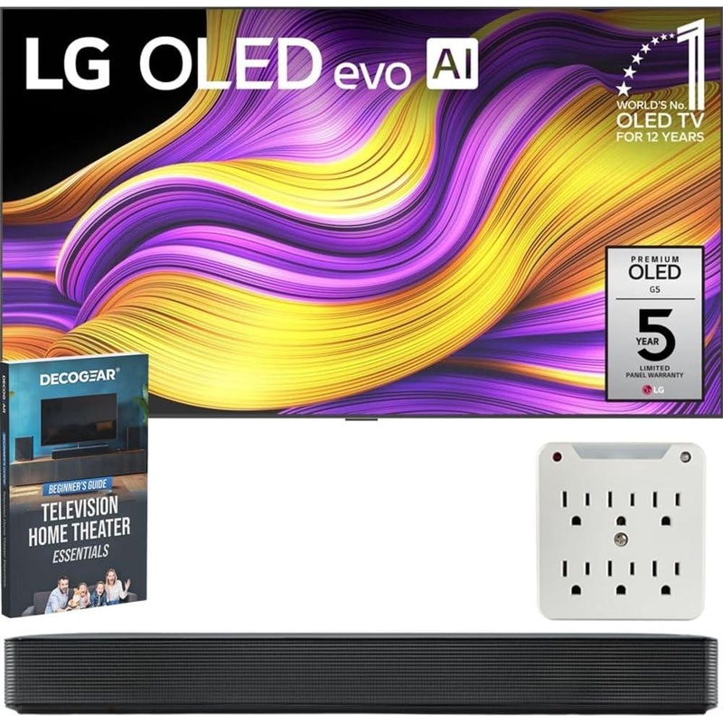LG 83" G5 OLED evo 4K UHD Smart TV w/ One Wall Design (2025) + SKM1 Soundbar Bundle