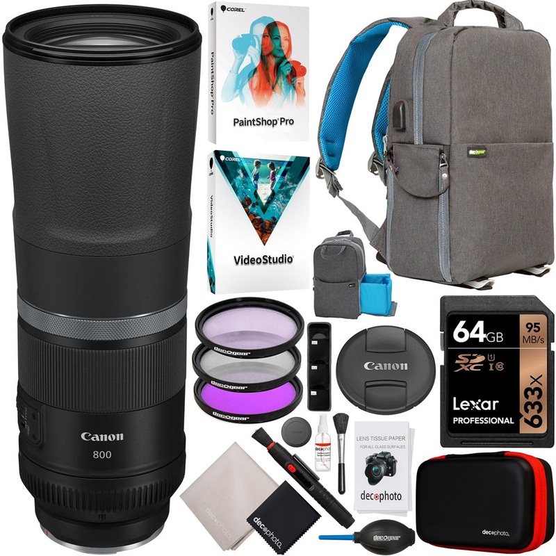 Canon RF 800mm F11 IS STM Full Frame Super Telephoto AF Lens 3987C002 Bundle