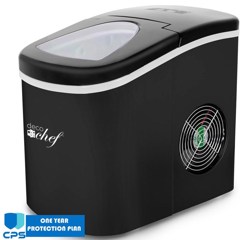 Deco Chef Compact Electric Ice Maker Black with 1 Year Extended Warranty none