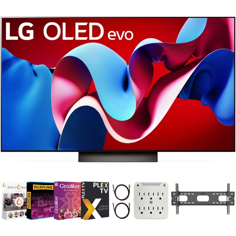 LG 65" OLED evo C4 Series Smart TV 4K Processor (2024) with Movies Streaming Pack