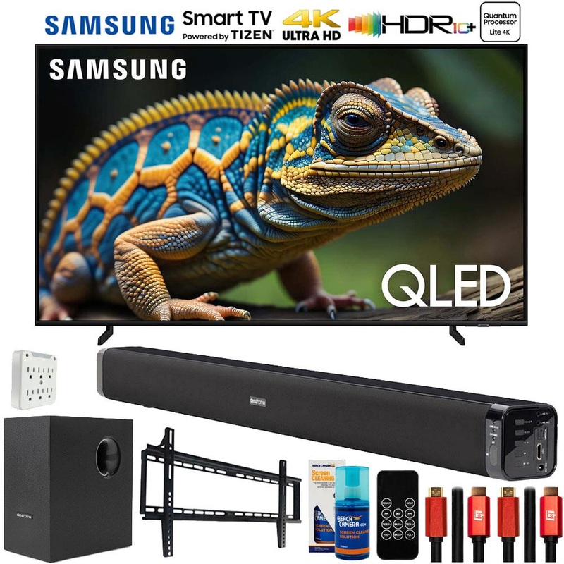Samsung QN70Q60D 70" QLED 4K Smart TV (2024) with Deco Gear Home Theater Bundle