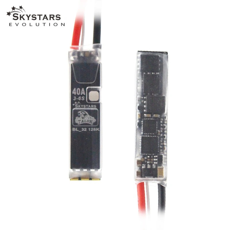 Skystars Talon32 Slim40A 40A Brushless ESC 3-6S LiPo BLHeli_32 128K with RGB LED Support Telemetry for 110-330 Multirotor Drones 1PC Talon32 Slim40A
