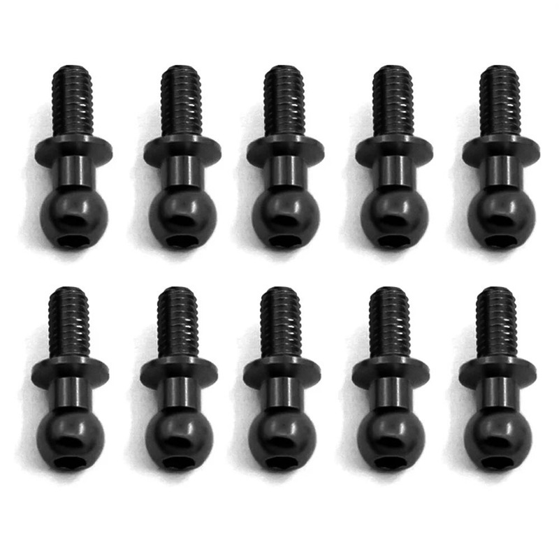 10PCS Metal Pull Rods Shocks Ball Head M3 for TAMIYA TT01 TT02 D5 1/10 RC Car On-Road Vehicles Models Toys Spare Parts 53640 Black
