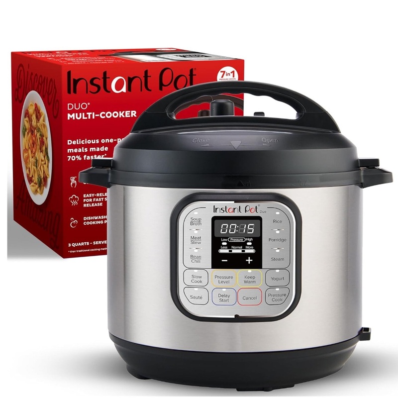 Instant Pot Duo Nova 3 quart 7-in-1 One-Touch Multi-Use Pressure Cooker - Refurbished