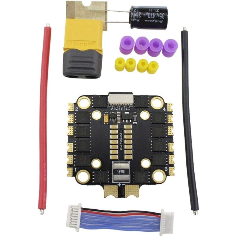 45A BLheli_32 2-6S 4in1 Brushless ESC Double Hole DShot150/300/600 PWM Oneshot125/42 Multshot for FPV Drone Helicopter