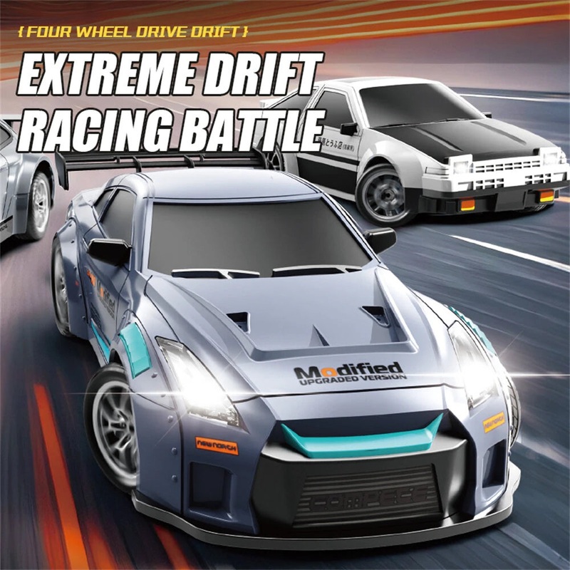 JD Toys JD155-29A/30A/31A RTR 1/24 2.4G 4WD Drift RC Car Mini Race LED Light Remote Control High-Speed Motor On-Road Racing Vehicle Model Boys Gifts Toys Blue