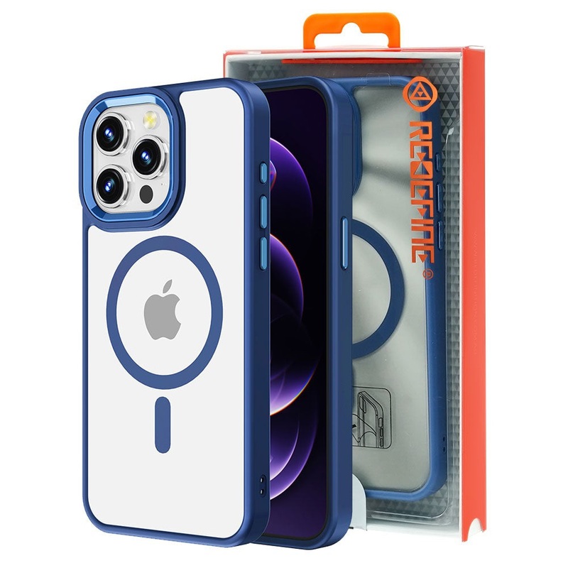 Redefine Metal Camera Lens Magnetic Transparent Magsafe Case Black