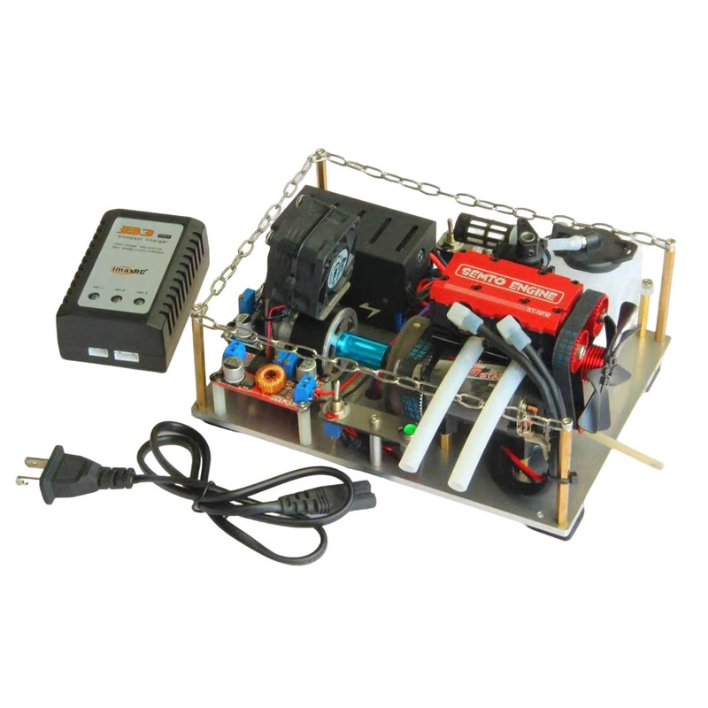 SEMTO ST-NF2 L2 Mini Gasoline Engine Model with 12V Generator & Stabilized Charging Module - Includes Base Ignition Set - One Key Start