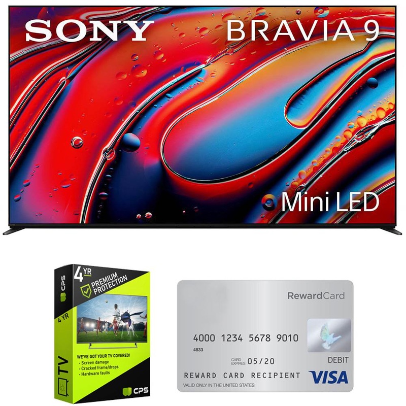 Sony BRAVIA 9 65" 4K QLED Mini-LED TV 2024 Bundle w/4 Yr Warranty +$50 Gift Card