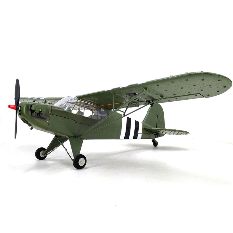 1/16 RC Airplane WWII PIPER J-3 CUB RC 4CH Brushless Fixed-wing Aircraft Model Military Plane Toy (RTF Version)