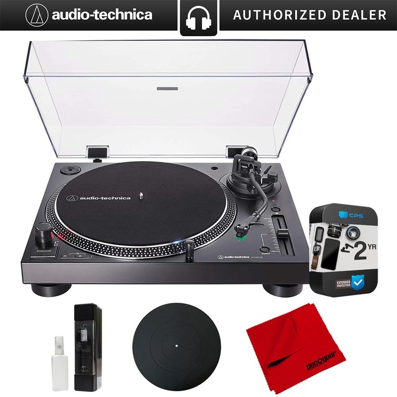 Audio-Technica Wireless Direct-Drive Turntable, Black w/ 2Yr Warranty Bundle