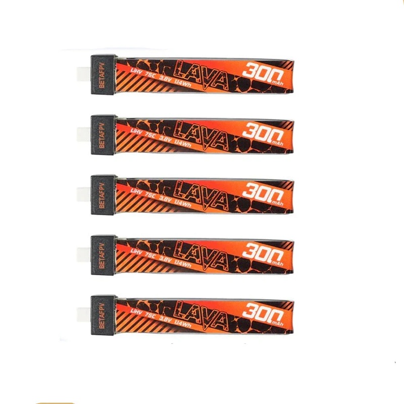 BETAFPV LAVA 1S 300mAh 75C Battery for Air65 Meteor65 Pro O4 Whoop Drone FPV Racing Drone Airplanes 20PCS 300mAh 1S 75C